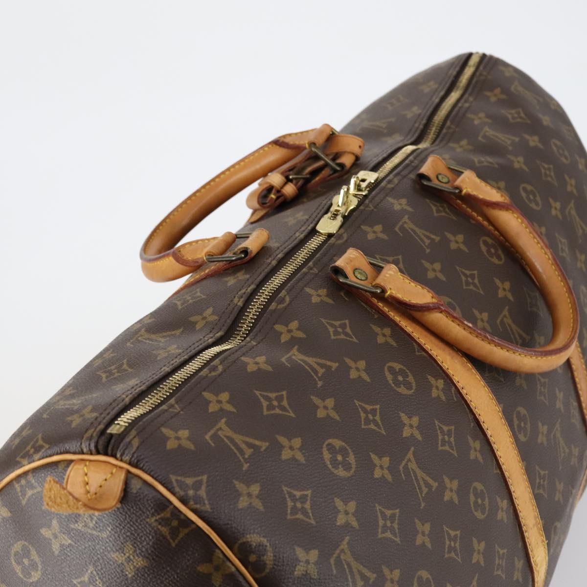 LOUIS VUITTON Monogram Keepall 55 Boston Bag M41424 LV Auth 153893