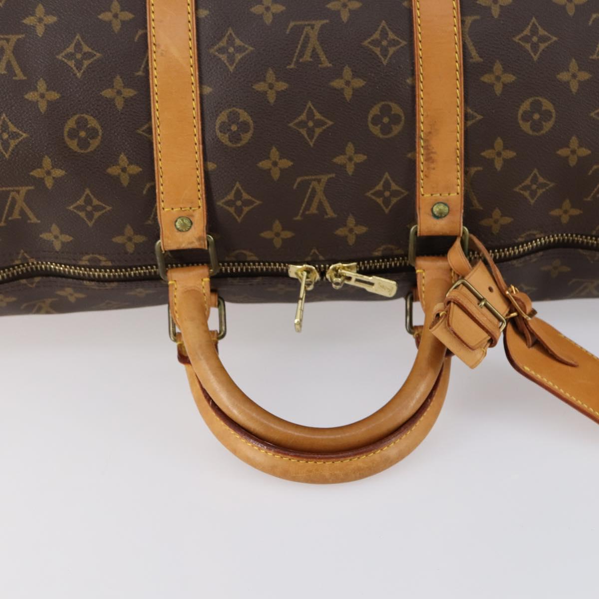 LOUIS VUITTON Monogram Keepall 55 Boston Bag M41424 LV Auth 153893