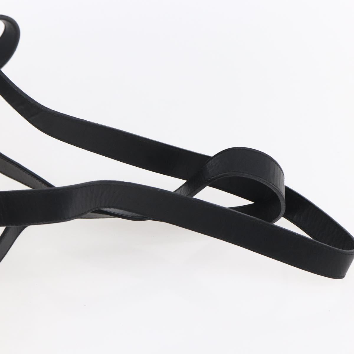 Salvatore Ferragamo Gancini Backpack Leather Black Gold Auth 153904