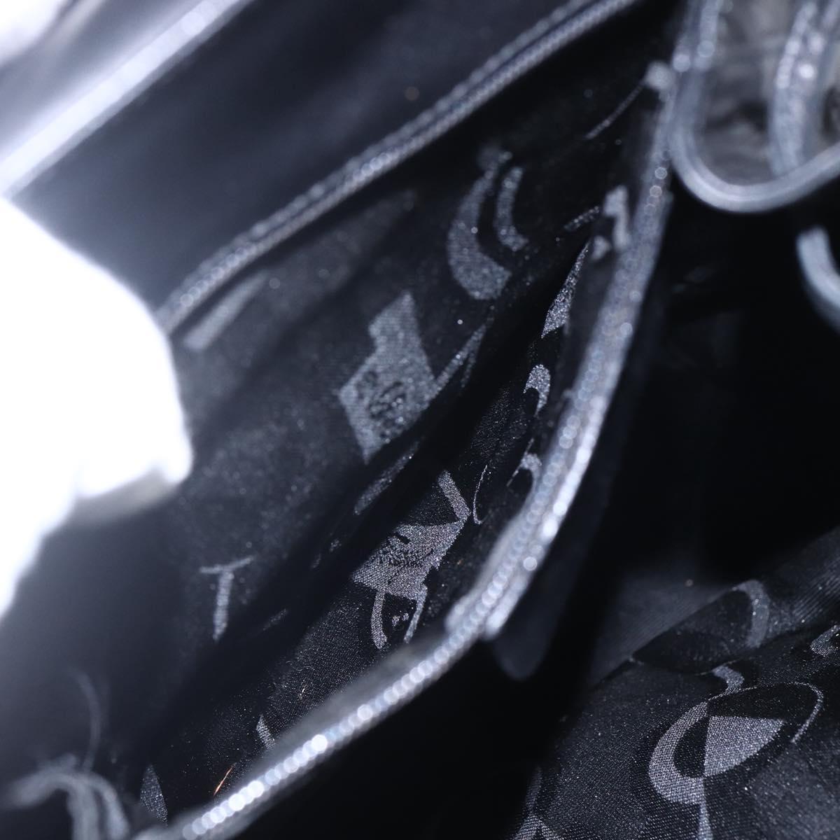 Salvatore Ferragamo Gancini Backpack Leather Black Gold Auth 153904