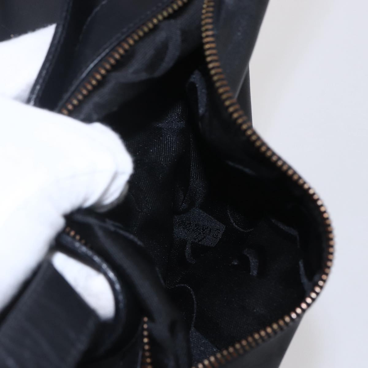 Salvatore Ferragamo Gancini Backpack Leather Black Gold Auth 153904