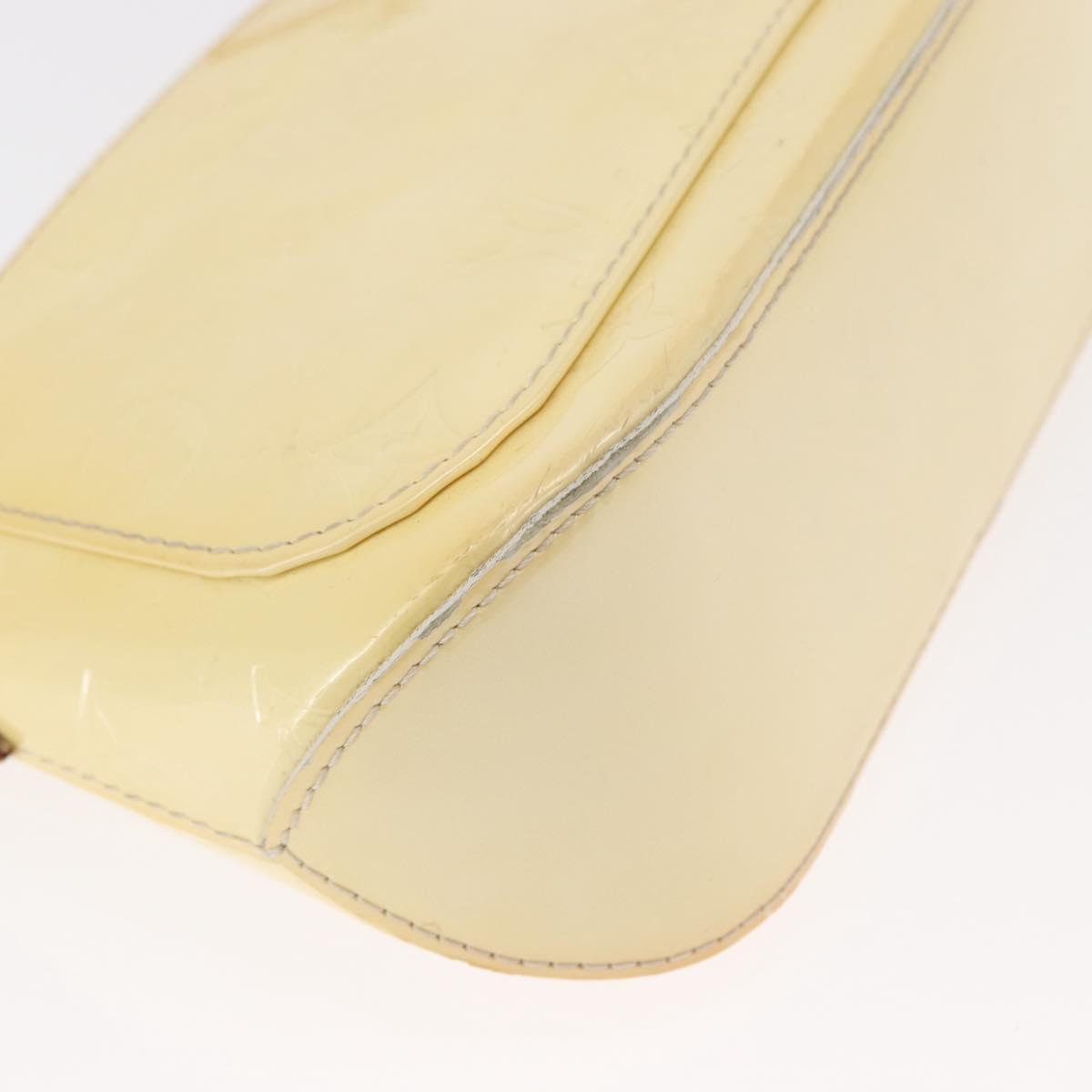 LOUIS VUITTON Monogram Vernis Minna Street Shoulder Bag Perle M91509 Auth 153907