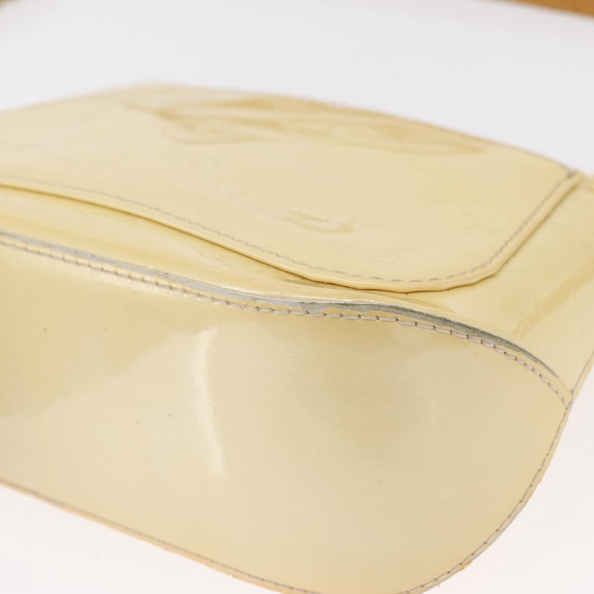 LOUIS VUITTON Monogram Vernis Minna Street Shoulder Bag Perle M91509 Auth 153907