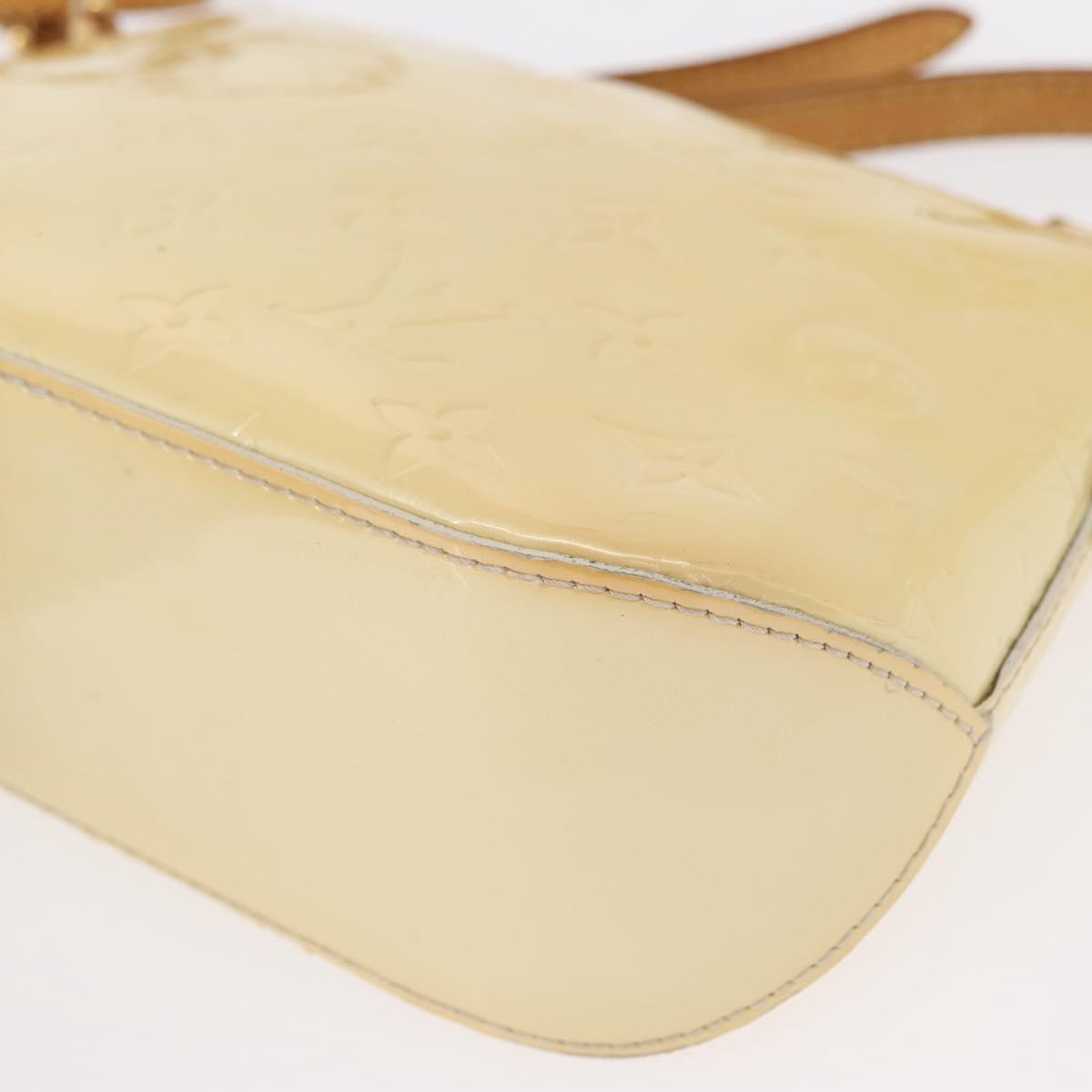 LOUIS VUITTON Monogram Vernis Minna Street Shoulder Bag Perle M91509 Auth 153907