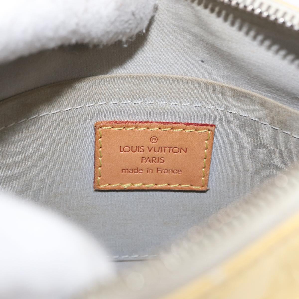 LOUIS VUITTON Monogram Vernis Minna Street Shoulder Bag Perle M91509 Auth 153907