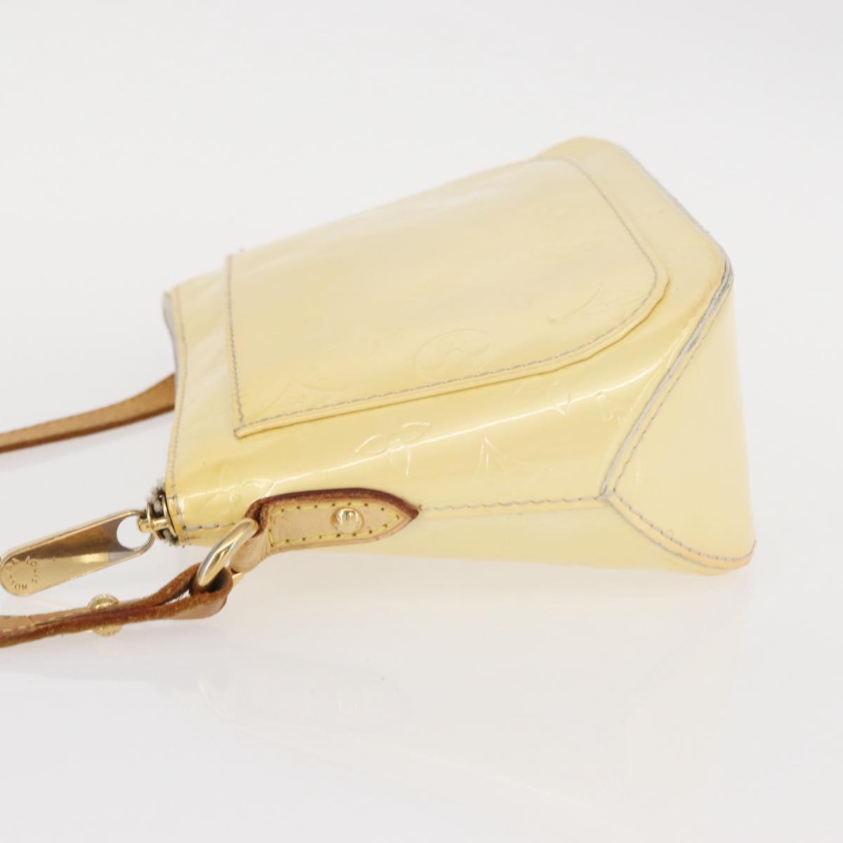 LOUIS VUITTON Monogram Vernis Minna Street Shoulder Bag Perle M91509 Auth 153907