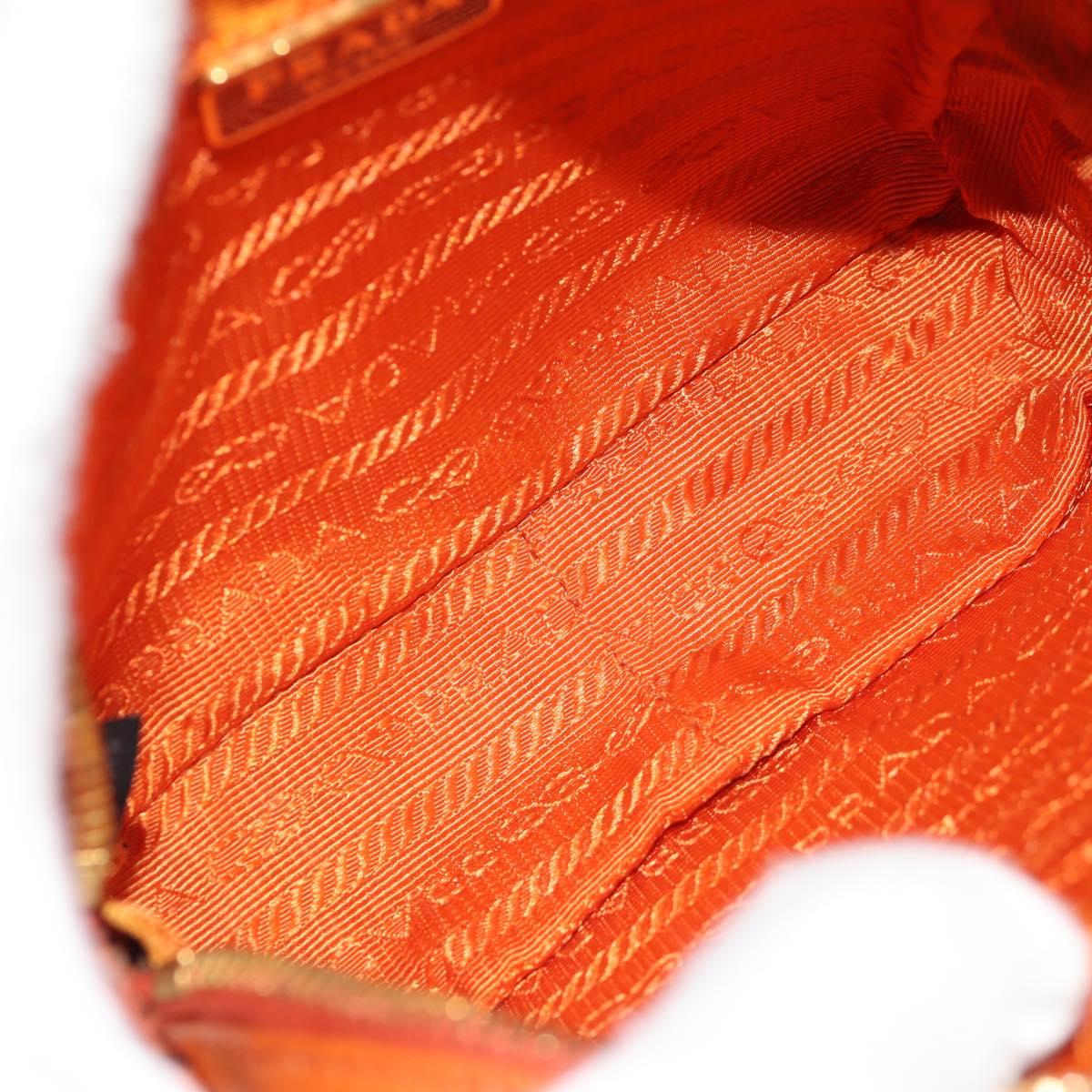 PRADA Galleria Hand Bag Safiano leather 2way Orange Gold Auth 153909V