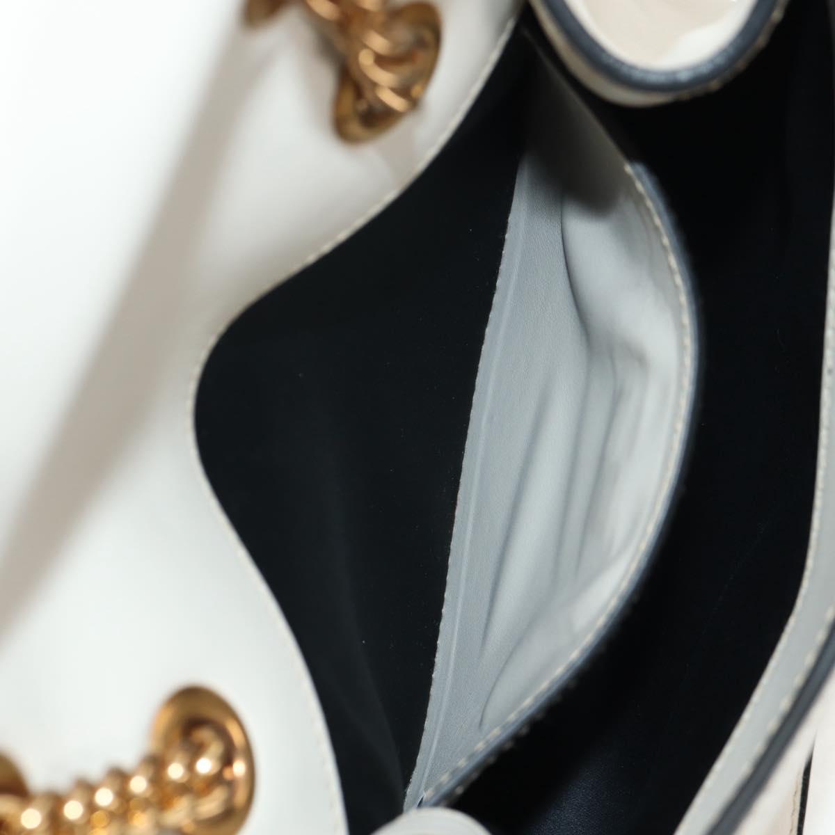 Miu Miu Dahlia Hand Bag Leather 2way White Gold Auth 153911V