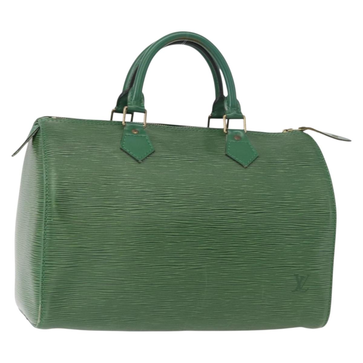 LOUIS VUITTON Epi Speedy 30 Hand Bag Borneo Green M43004 LV Auth 153912