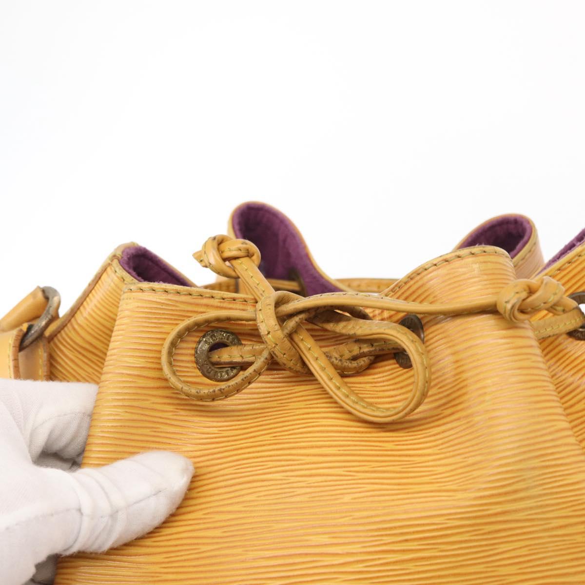 LOUIS VUITTON Epi Petit Noe Shoulder Bag Yellow M44109 LV Auth 153914