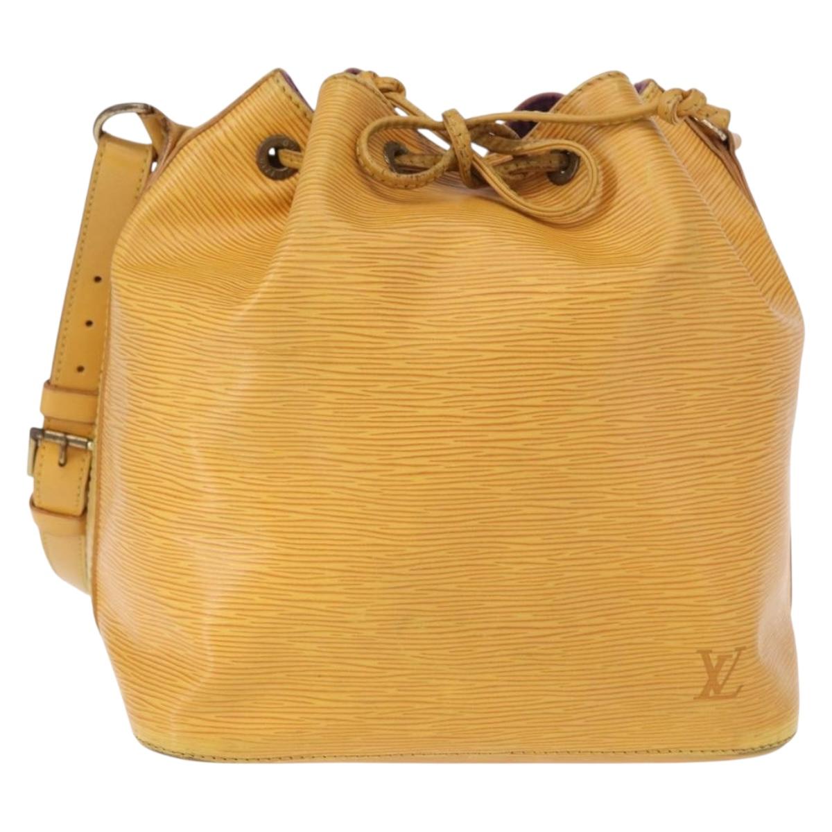 LOUIS VUITTON Epi Petit Noe Shoulder Bag Yellow M44109 LV Auth 153914