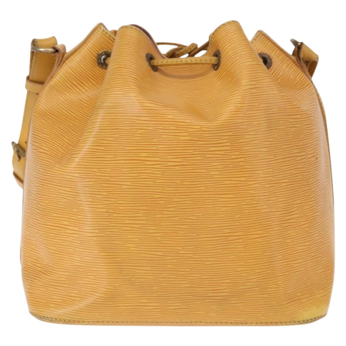 LOUIS VUITTON Epi Petit Noe Shoulder Bag Yellow M44109 LV Auth 153914