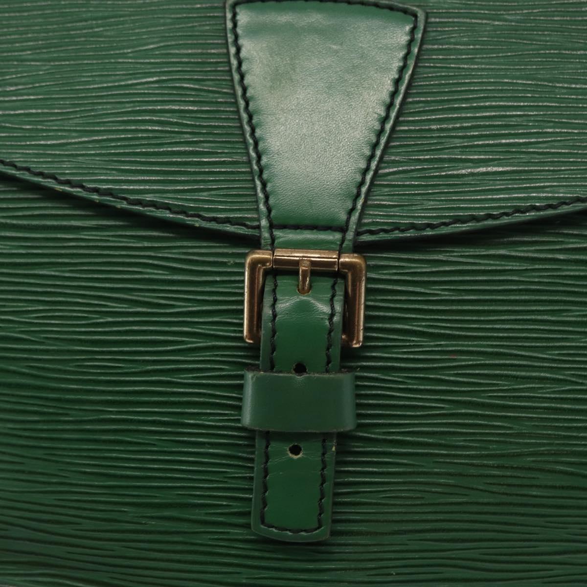 LOUIS VUITTON Epi Jeune Fille MM Shoulder Bag Green M52154 LV Auth 153917