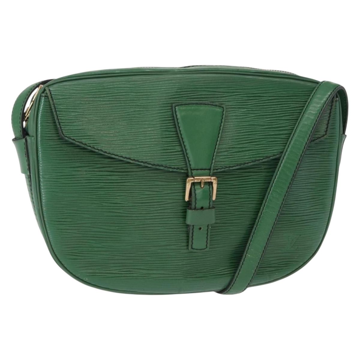 LOUIS VUITTON Epi Jeune Fille MM Shoulder Bag Green M52154 LV Auth 153917