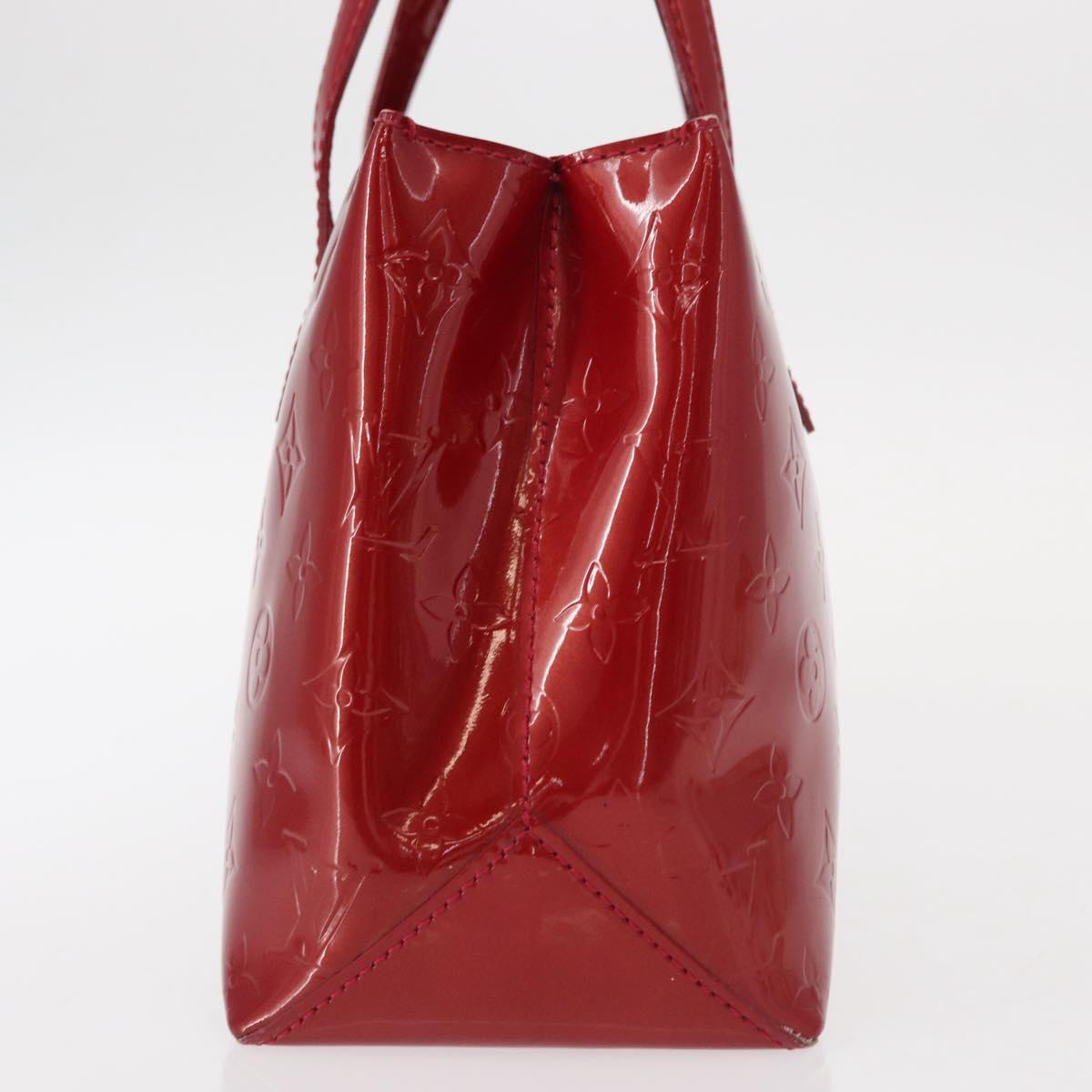 LOUIS VUITTON Monogram Vernis Wilshire PM Bag Pomme D'amour M93642 Auth 153918