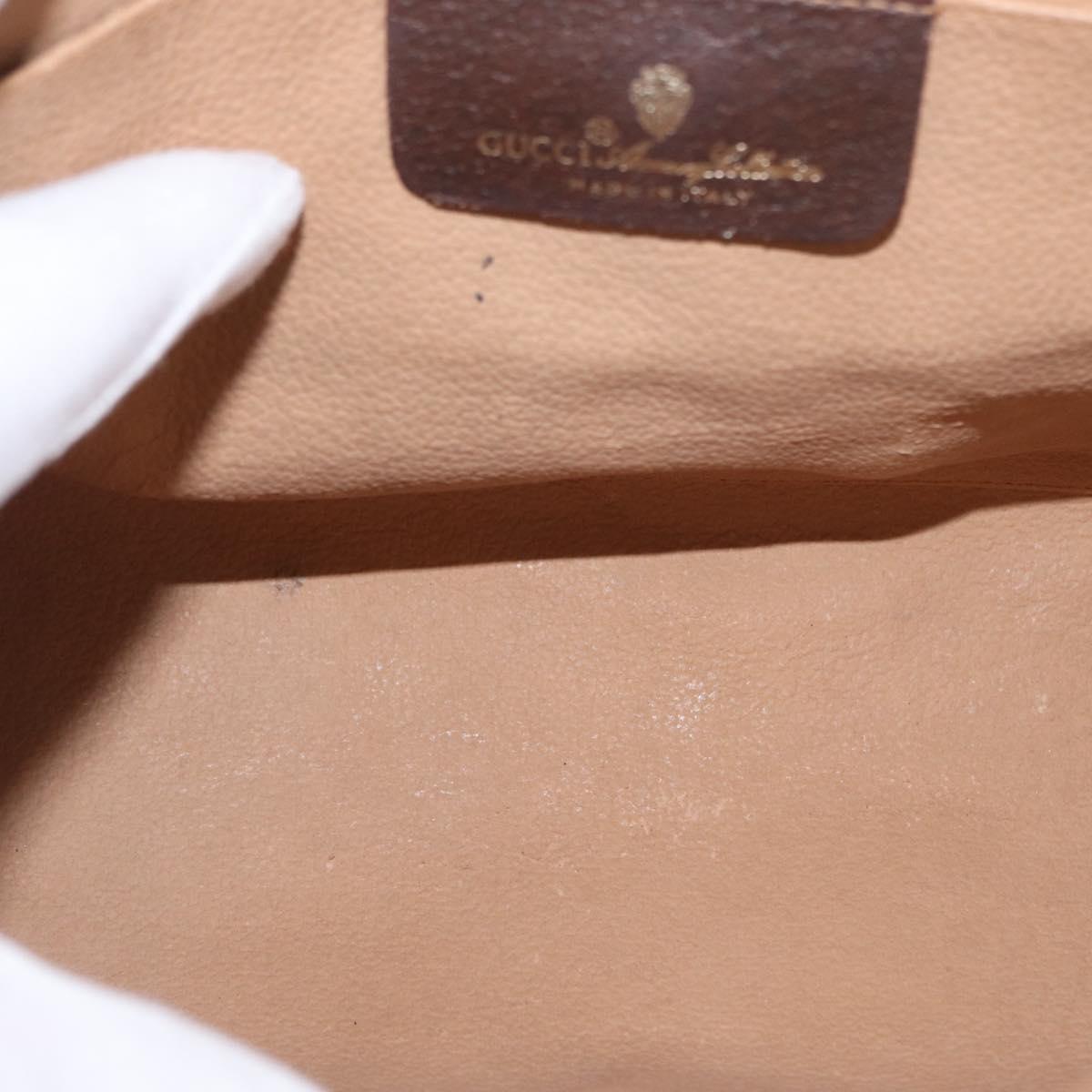 GUCCI GG Supreme Web Sherry Line Bag PVC Beige Gold 156 01 030 Auth 153924