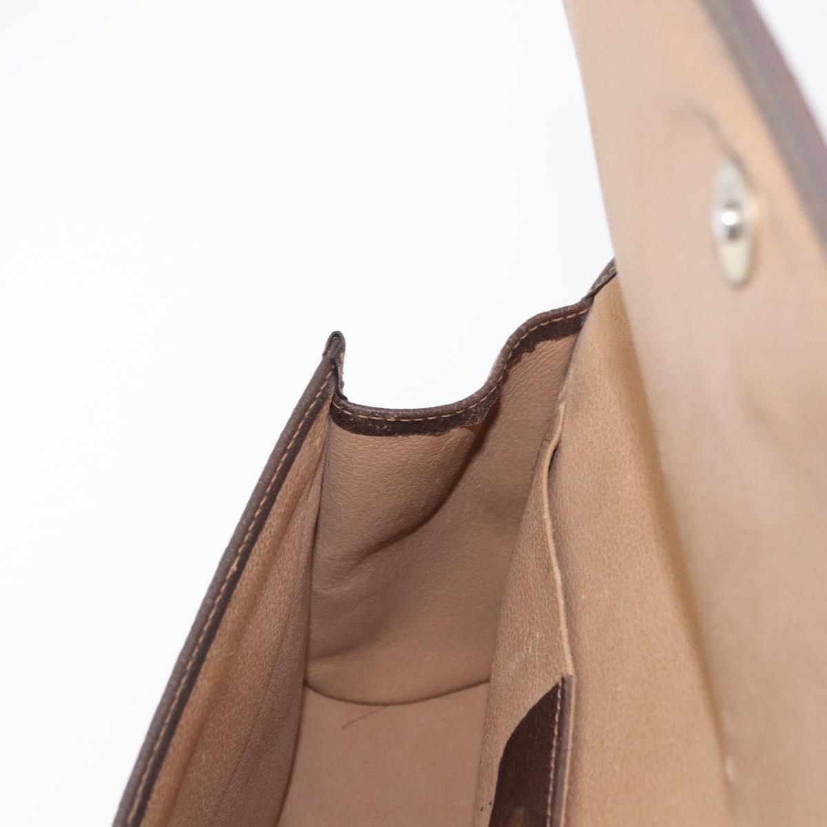 GUCCI GG Supreme Web Sherry Line Bag PVC Beige Gold 156 01 030 Auth 153924