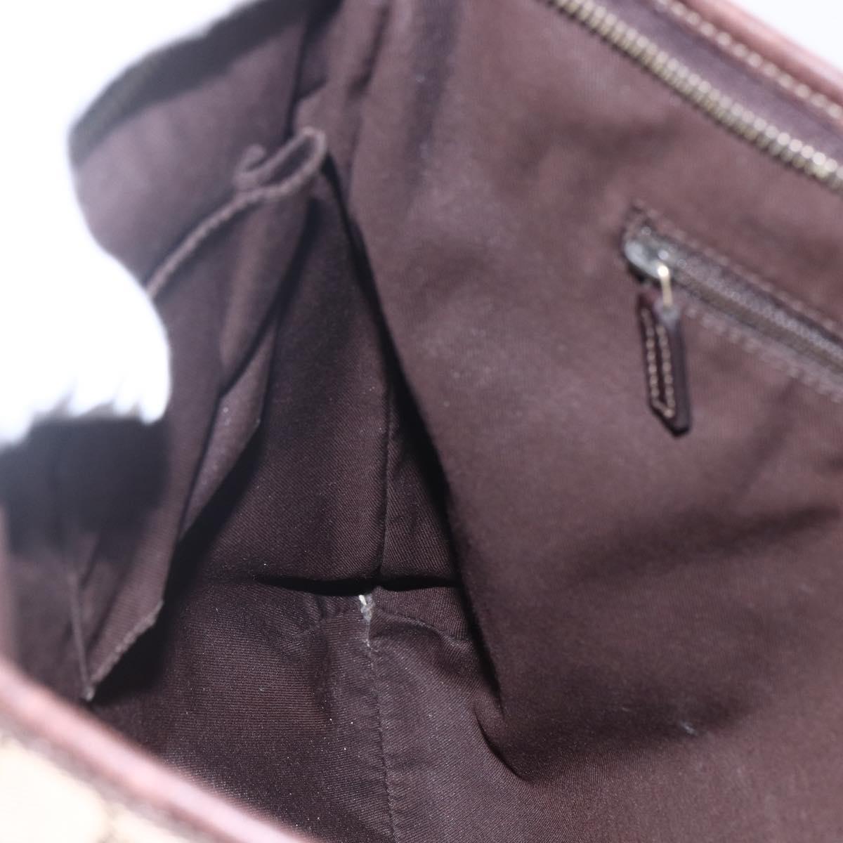 GUCCI GG Canvas Abbey Shoulder Bag Beige Gold 131326 Auth 153925