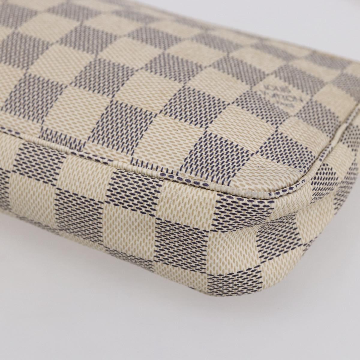 LOUIS VUITTON Damier Azur Pochette Accessoires Pouch N51986 LV Auth 153936