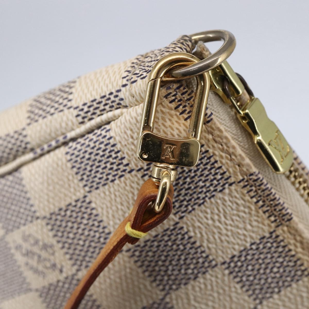 LOUIS VUITTON Damier Azur Pochette Accessoires Pouch N51986 LV Auth 153936