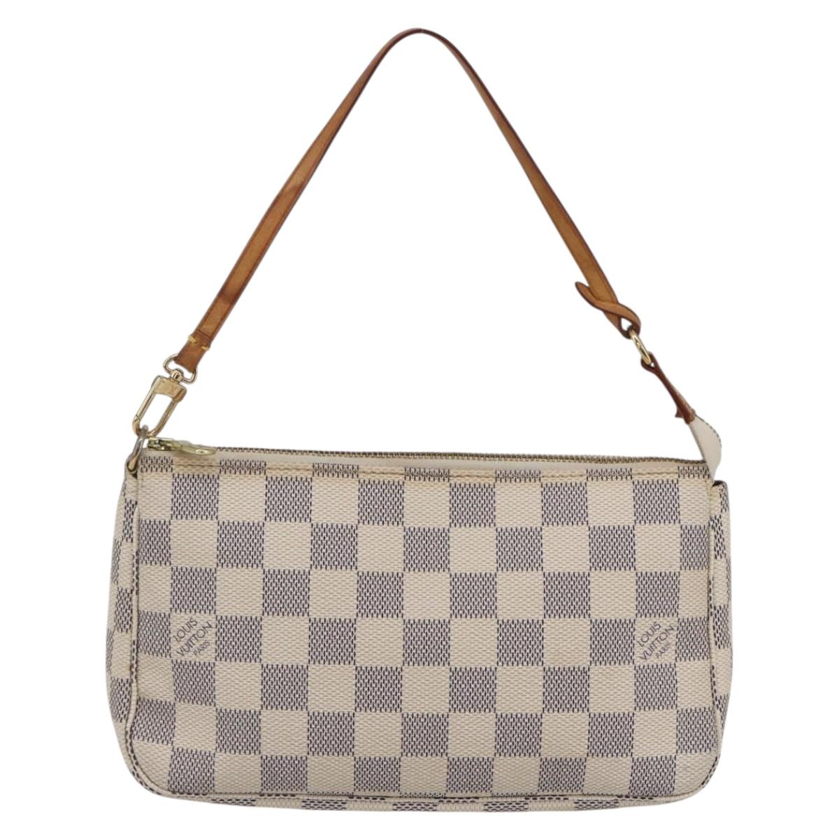 LOUIS VUITTON Damier Azur Pochette Accessoires Pouch N51986 LV Auth 153936
