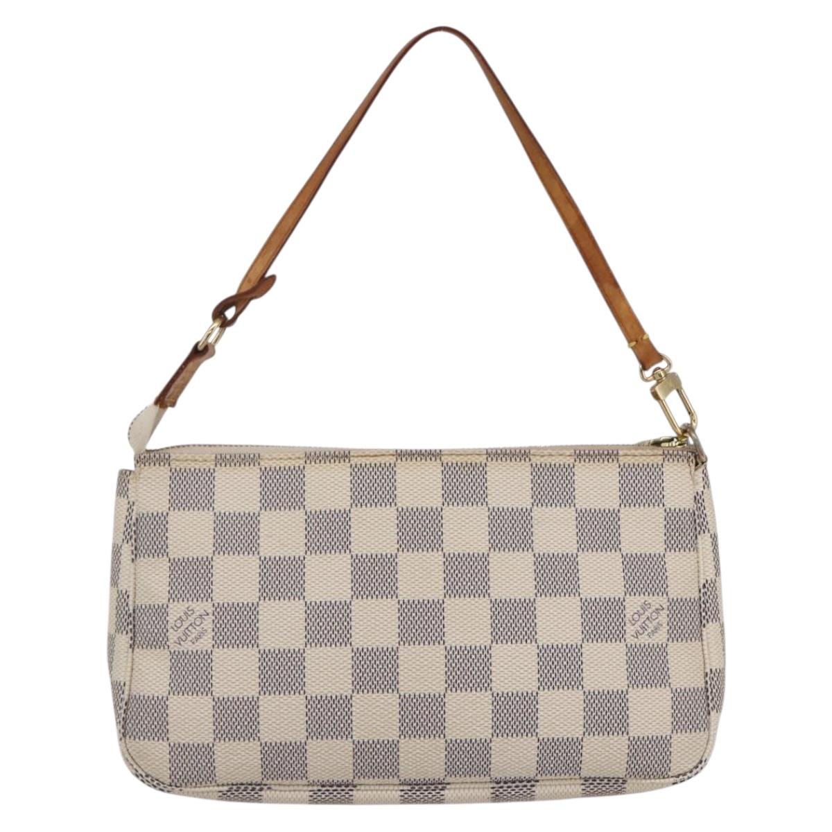 LOUIS VUITTON Damier Azur Pochette Accessoires Pouch N51986 LV Auth 153936
