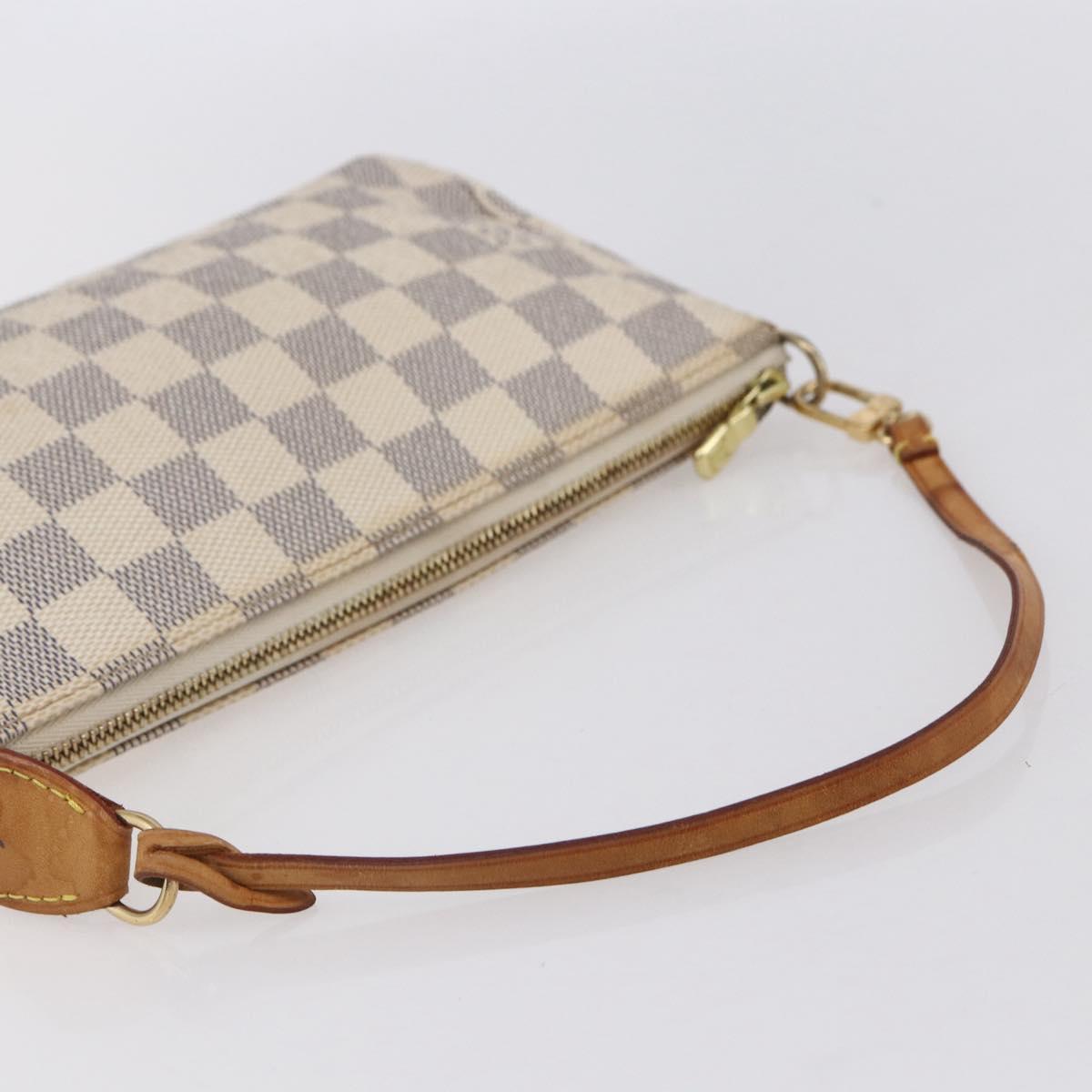 LOUIS VUITTON Damier Azur Pochette Accessoires Pouch N51986 LV Auth 153936