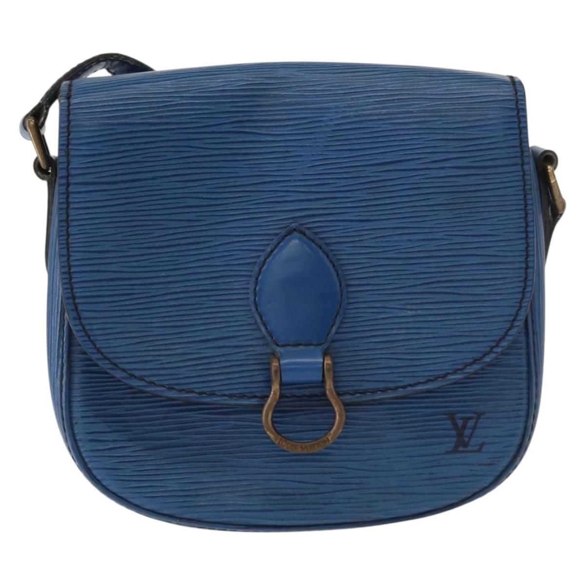 LOUIS VUITTON Epi Saint Cloud PM Shoulder Bag Blue M52195 LV Auth 153940