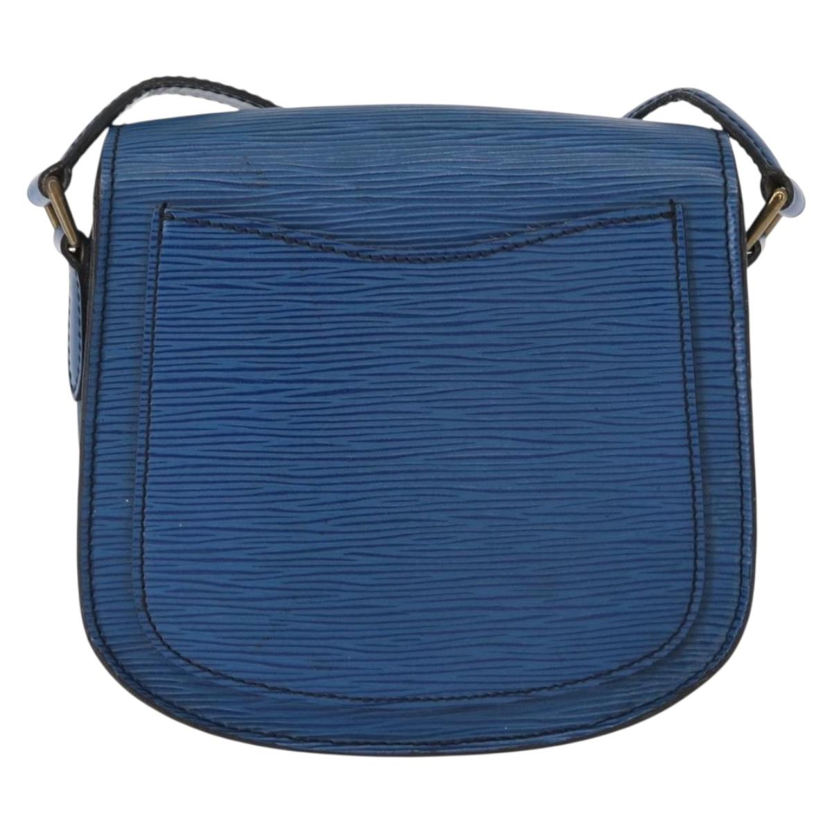 LOUIS VUITTON Epi Saint Cloud PM Shoulder Bag Blue M52195 LV Auth 153940