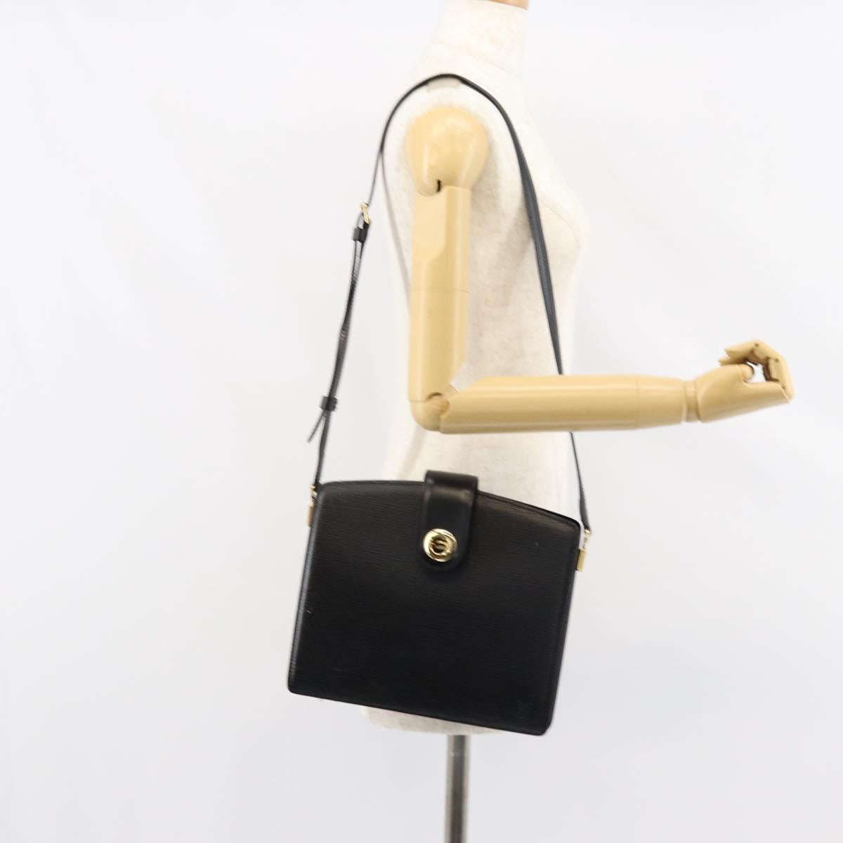 LOUIS VUITTON Epi Capuchin Shoulder Bag Black M52342 LV Auth 153942