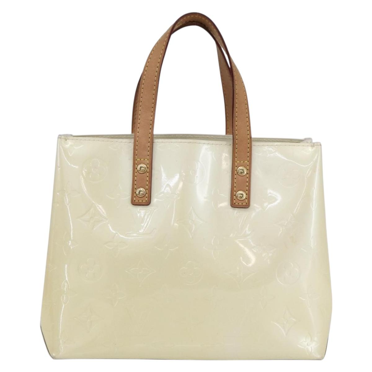 LOUIS VUITTON Monogram Vernis Reade PM Hand Bag Perle M91336 LV Auth 153943V