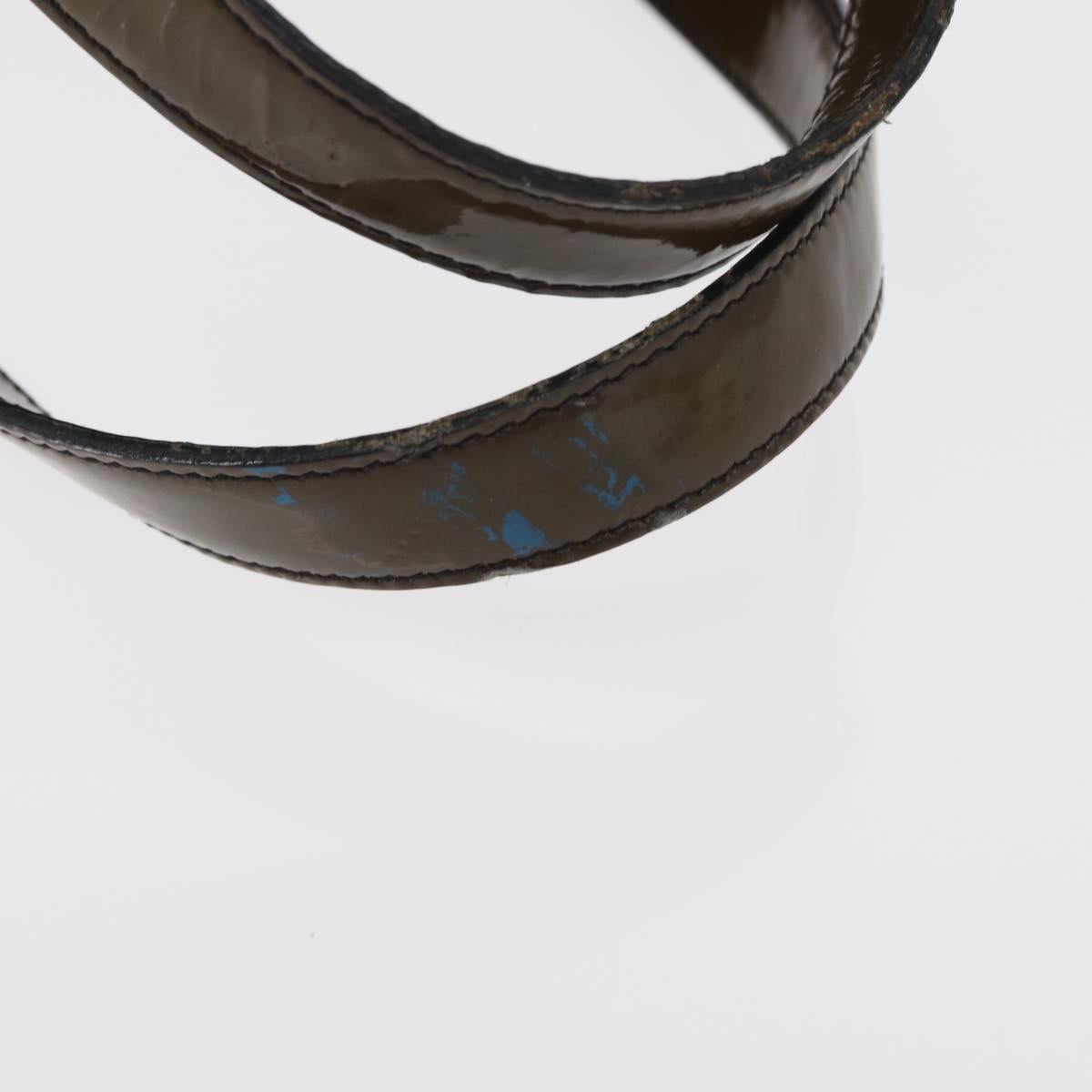 PRADA Hand Bag Nylon Black Silver Auth 153944