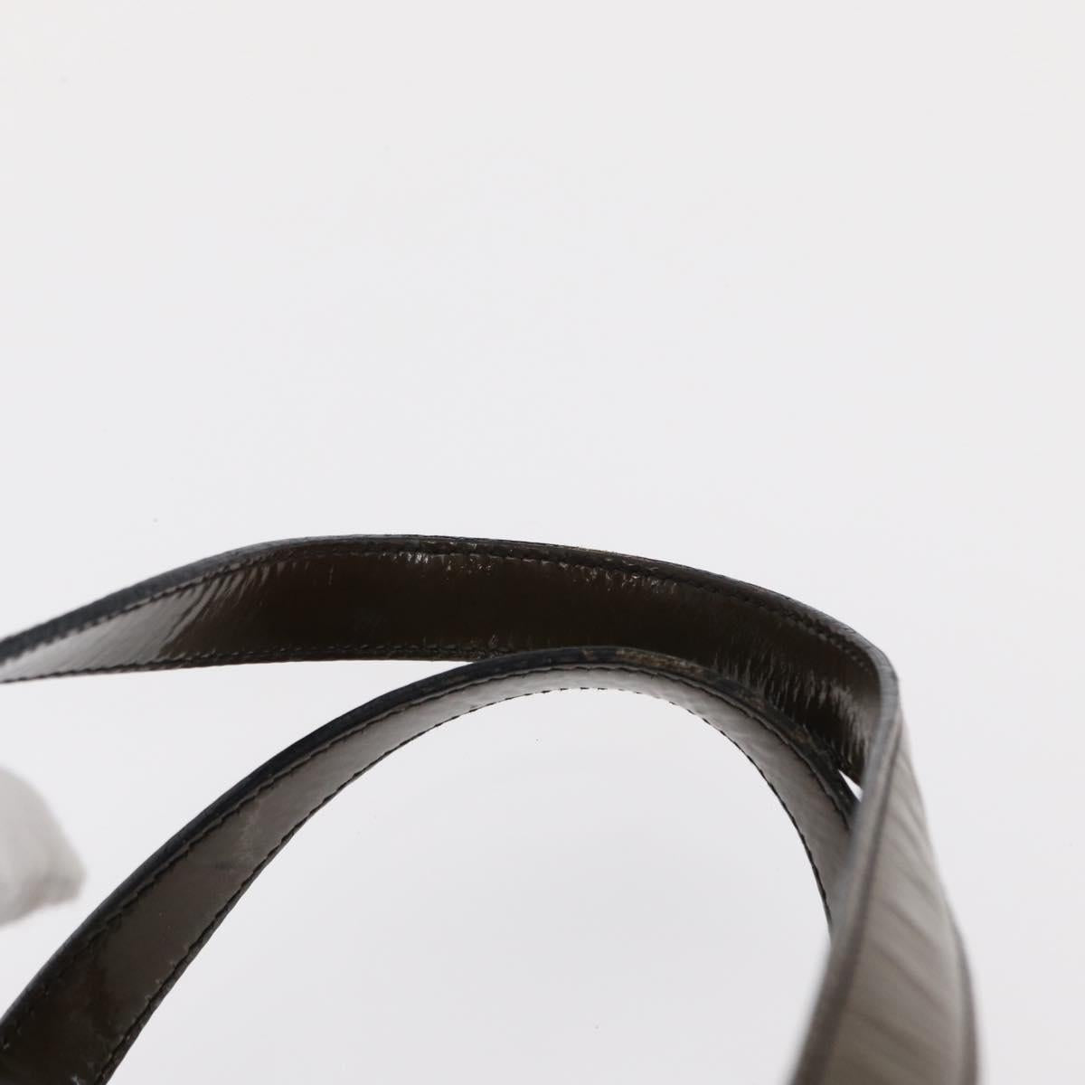 PRADA Hand Bag Nylon Black Silver Auth 153944