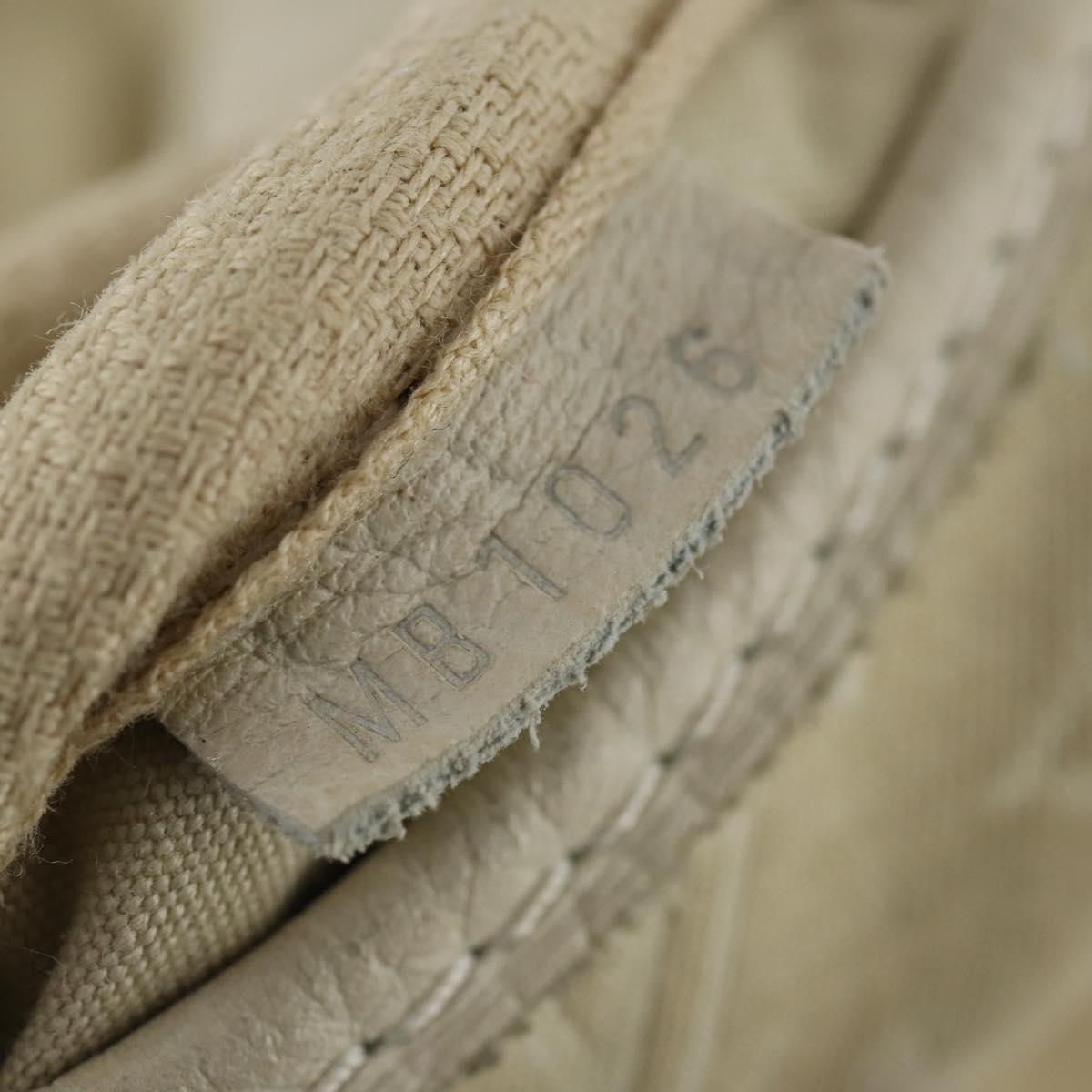 LOUIS VUITTON Monogram Mini Lin Saumur PM Bag Ivory Dunne M95314 LV Auth 153946