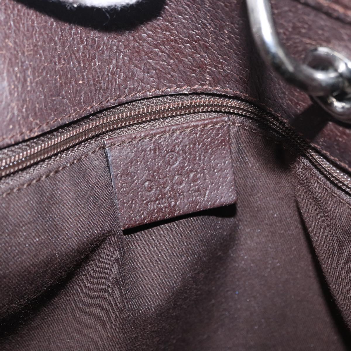 GUCCI GG Canvas Tote Bag Beige Silver 120840 Auth 153949