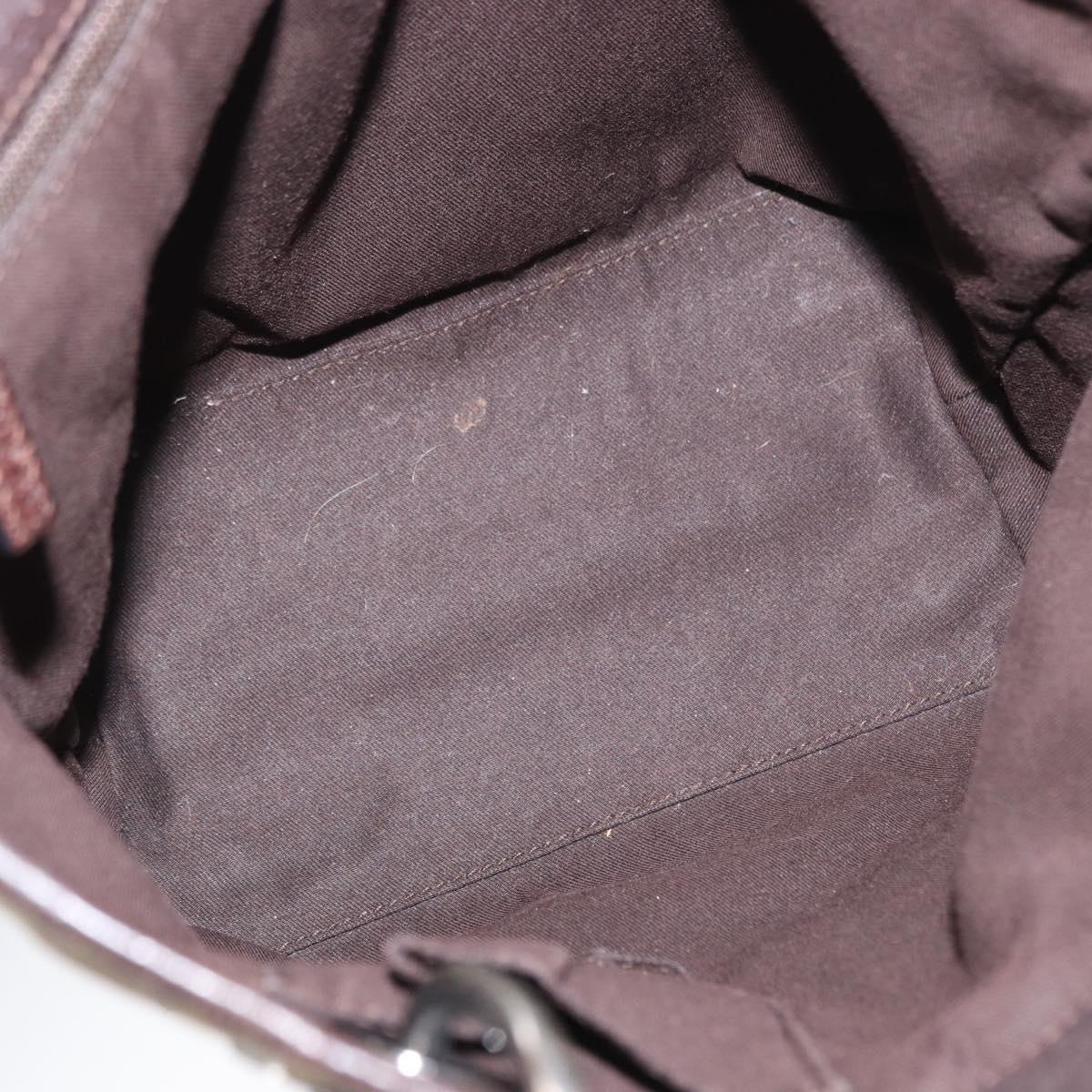 GUCCI GG Canvas Tote Bag Beige Silver 120840 Auth 153949