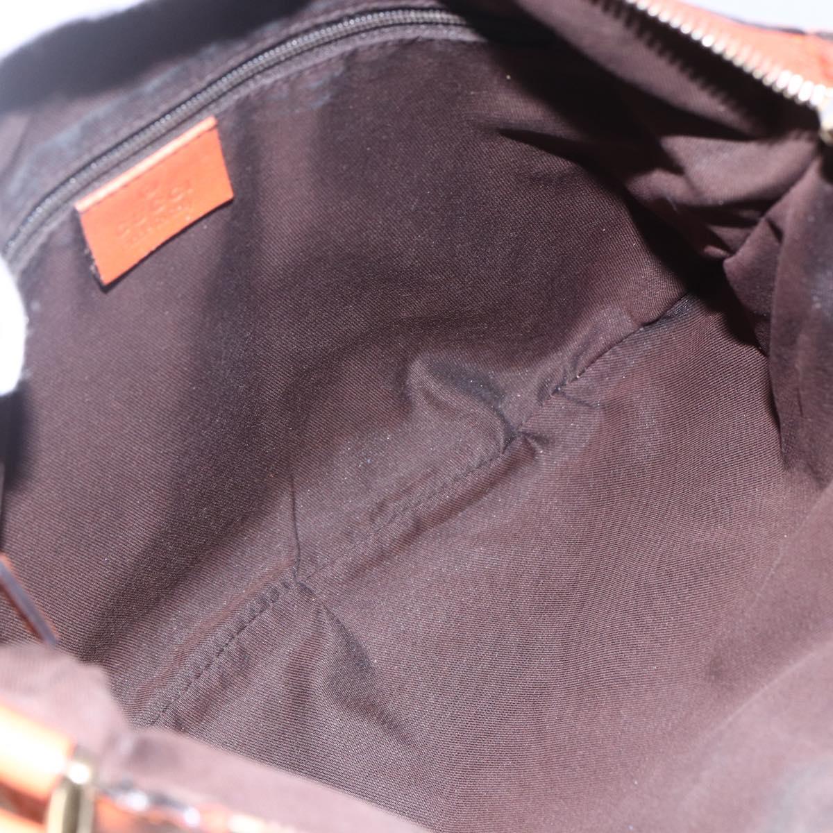 GUCCI GG Canvas Abbey Shoulder Bag Beige Gold 203257 Auth 153951