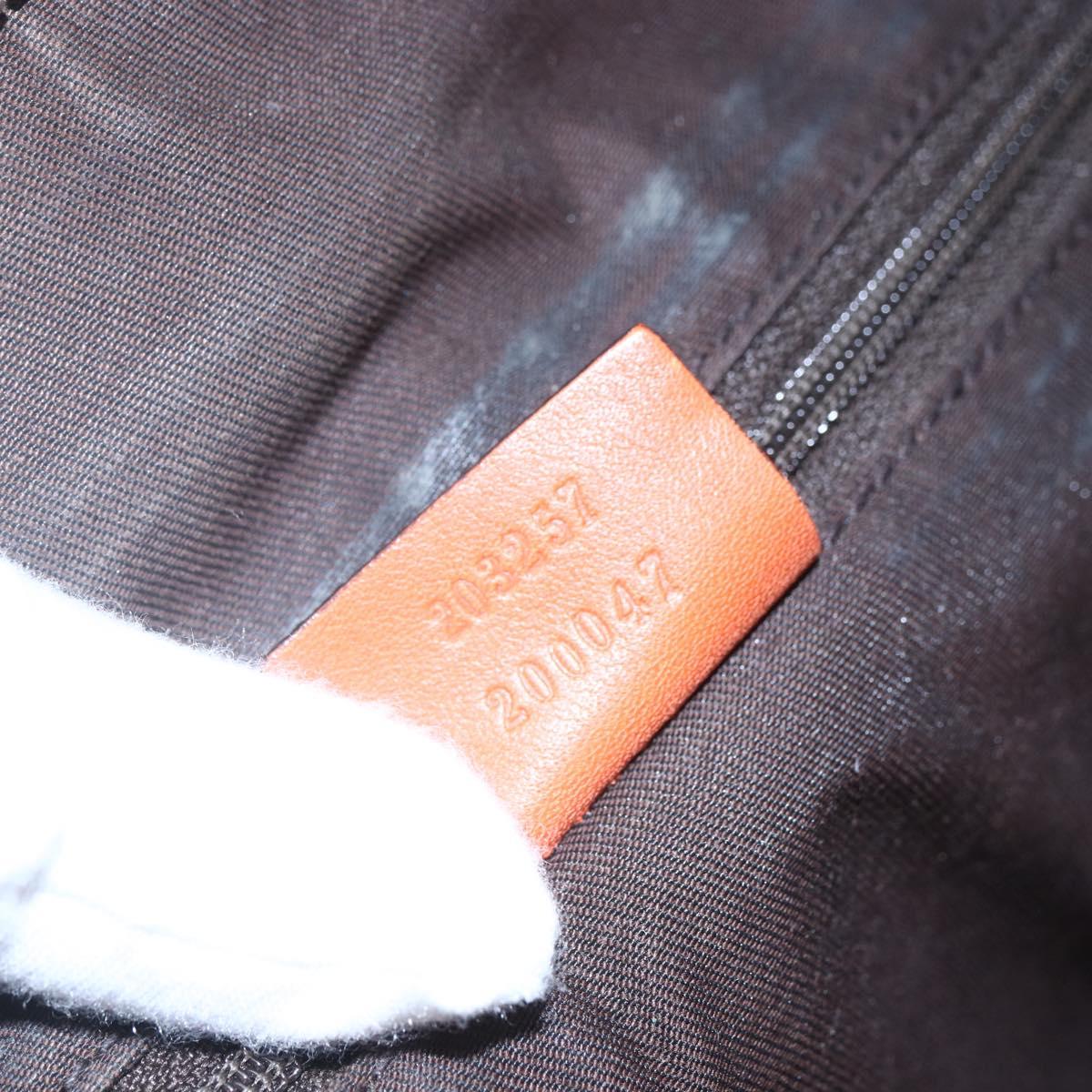 GUCCI GG Canvas Abbey Shoulder Bag Beige Gold 203257 Auth 153951