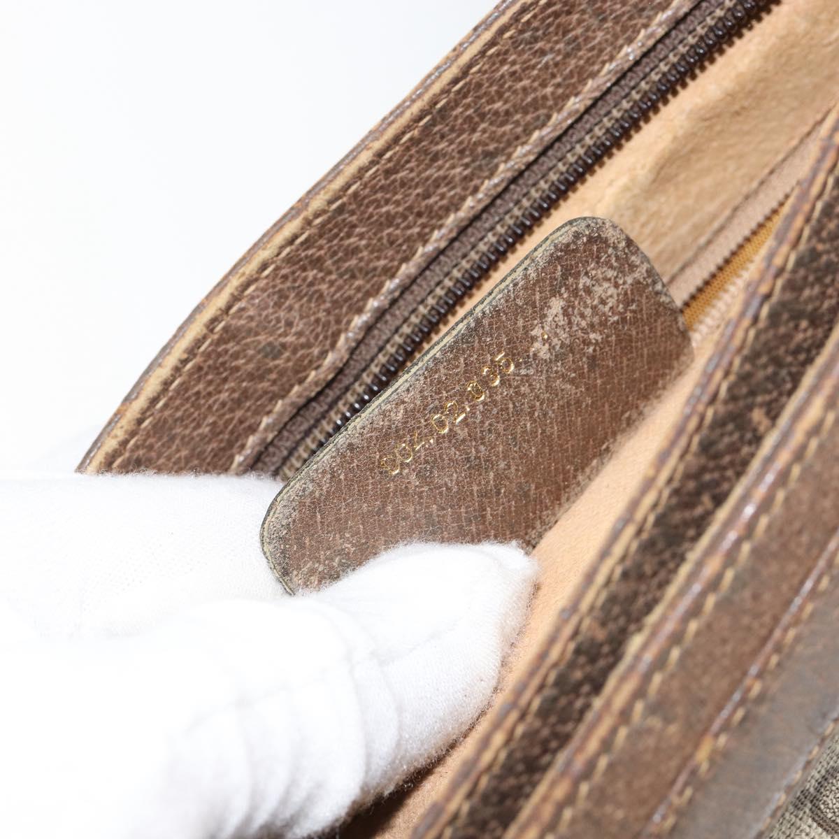 GUCCI GG Supreme Web Sherry Line Shoulder Bag PVC Beige 904 02 035 Auth 153952