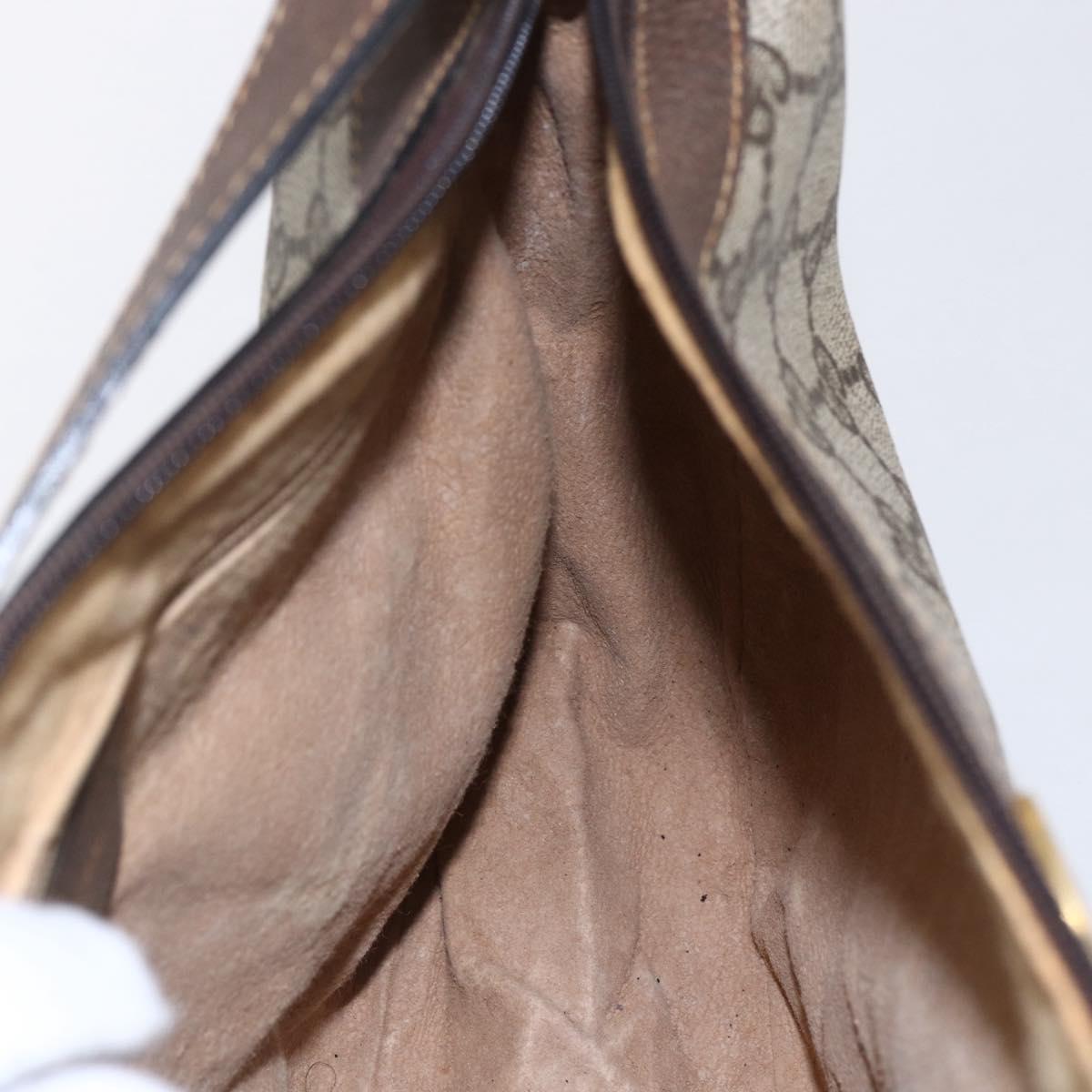 GUCCI GG Supreme Web Sherry Line Shoulder Bag PVC Beige 10 01 3840 Auth 153954