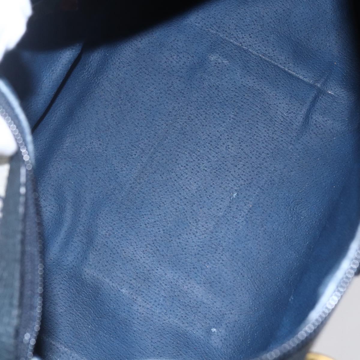 GUCCI GG Supreme Sherry Line Boston Bag PVC Navy Gold Red 116 02 006 Auth 153955