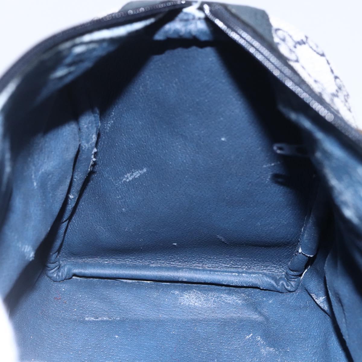 GUCCI GG Supreme Sherry Line Boston Bag PVC Navy Gold Red 116 02 006 Auth 153955