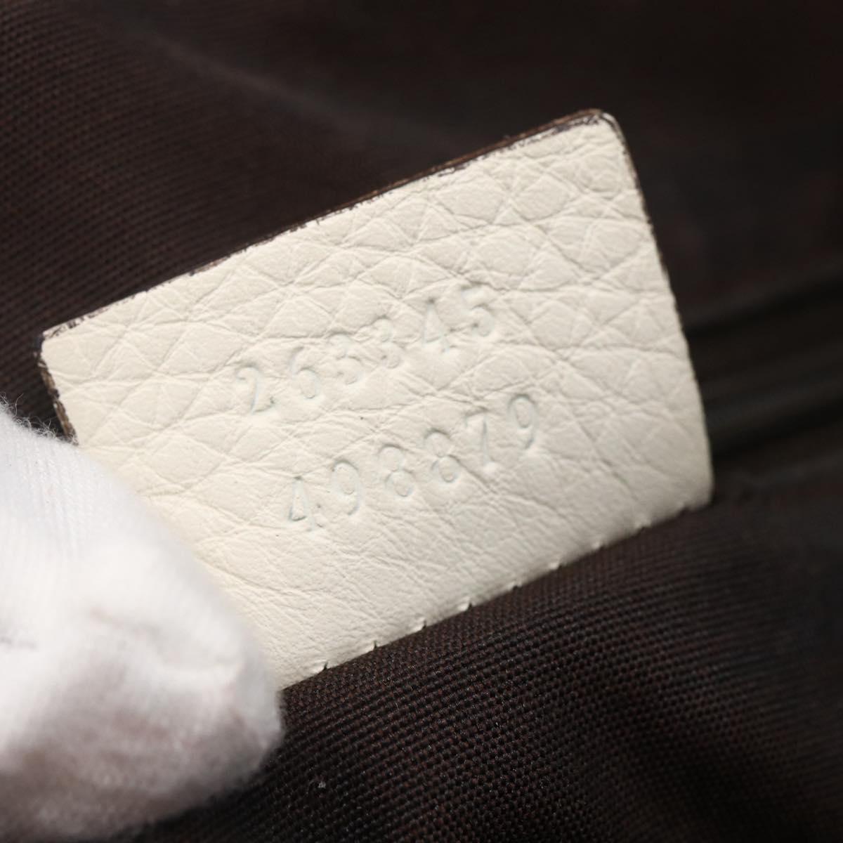 GUCCI GG Canvas Tote Bag Outlet Light Blue 263345 Auth 153956