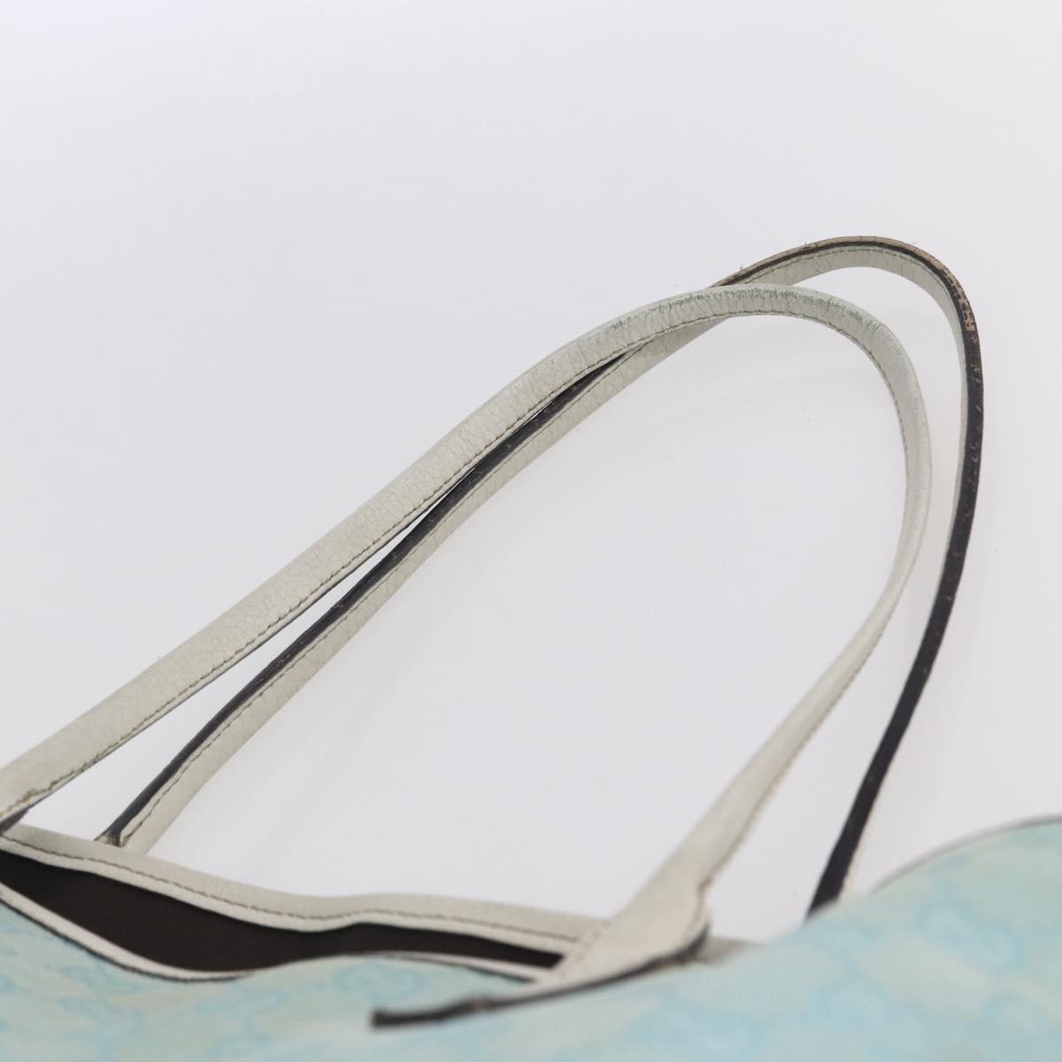 GUCCI GG Canvas Tote Bag Outlet Light Blue 263345 Auth 153956