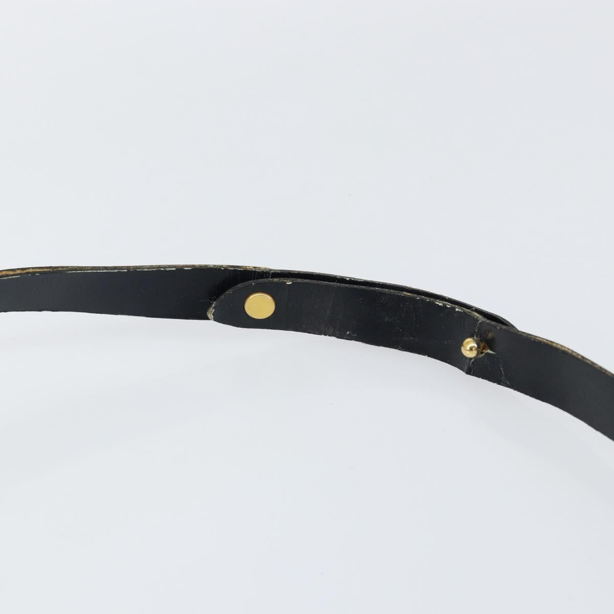 Christian Dior Trotter Canvas Shoulder Bag Navy Gold Auth 153965