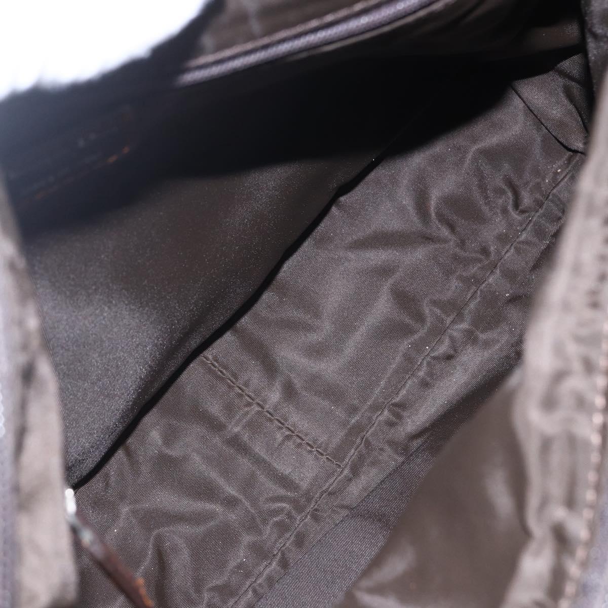 Christian Dior Trotter Canvas Shoulder Bag Brown Auth 153966V