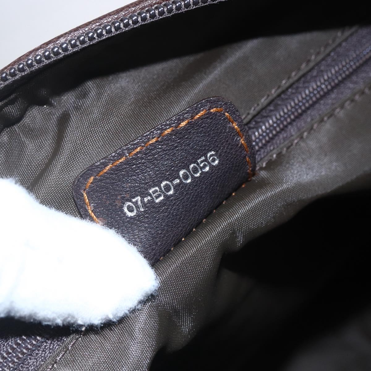 Christian Dior Trotter Canvas Shoulder Bag Brown Auth 153966V