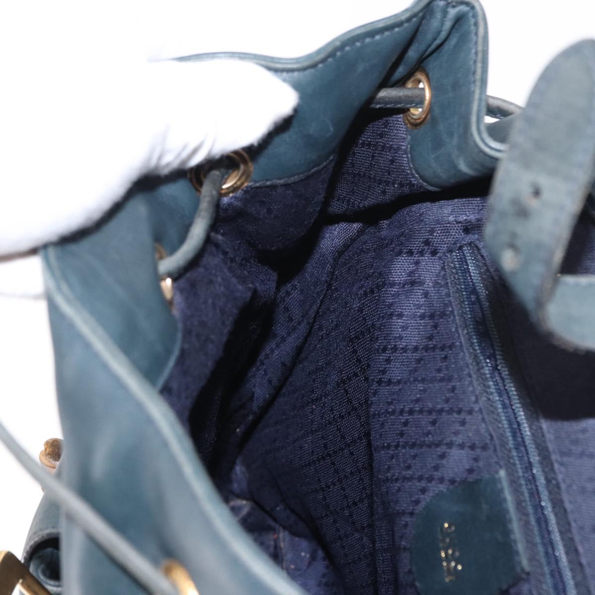 GUCCI Bamboo Backpack Leather Black Gold 003 58 0016 Auth 153971