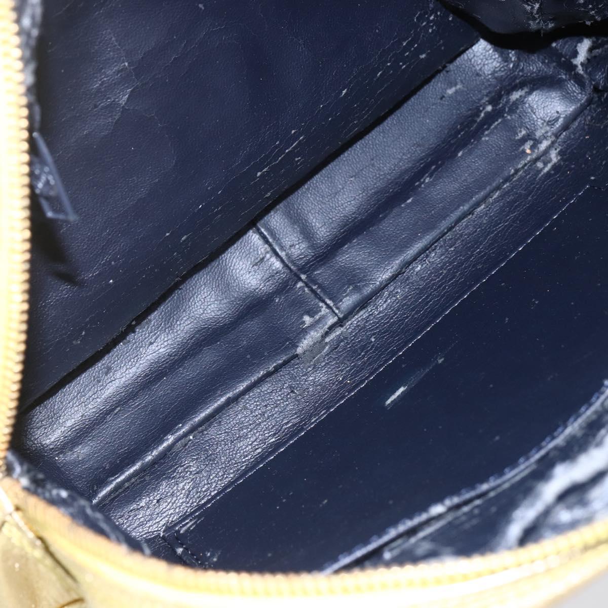 LOEWE Anagram Shoulder Bag Leather Gold Auth 153984