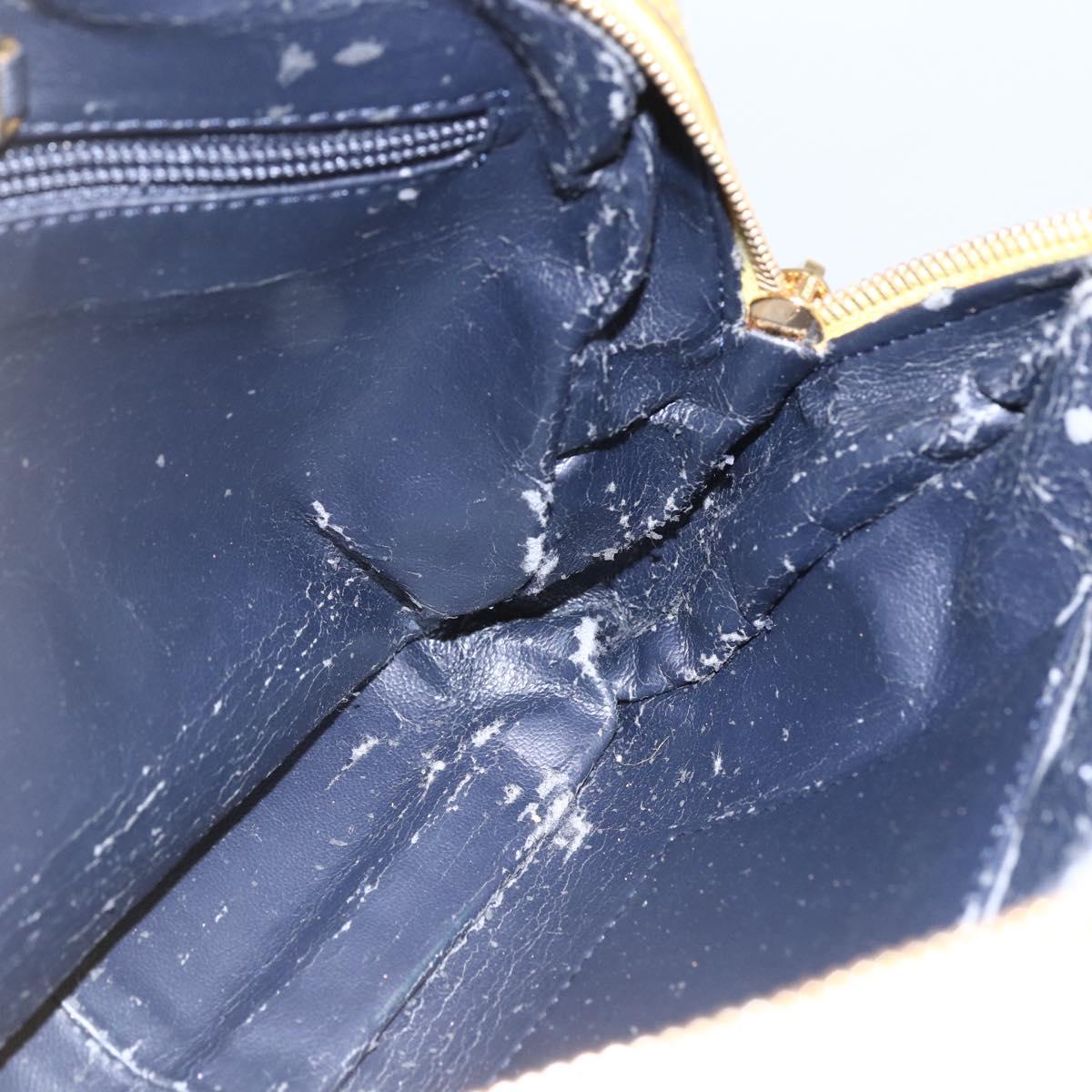 LOEWE Anagram Shoulder Bag Leather Gold Auth 153984